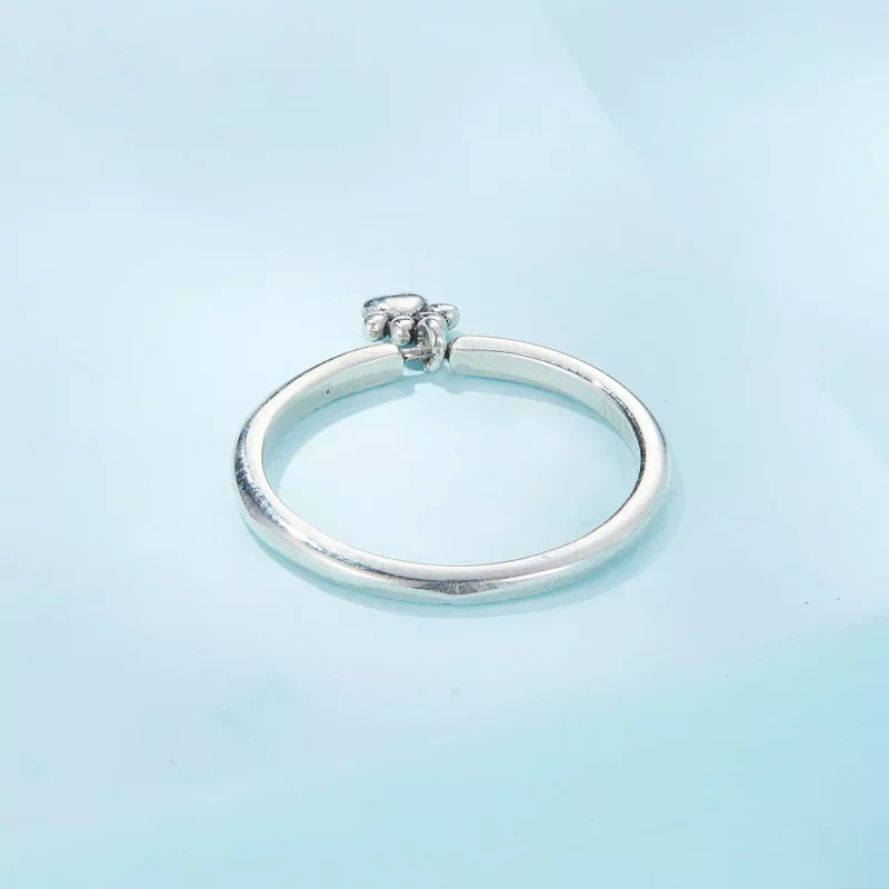 (imagen para) Anillo estilo Pandora con huella de perro - SCR892 - Ver 4
