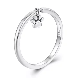 (imagen para) Anillo estilo Pandora con huella de perro - SCR892