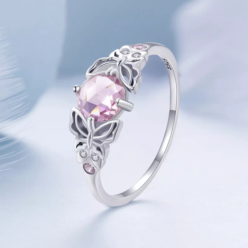 (imagen para) Anillo estilo Pandora con mariposa - BSR478 - Ver 2