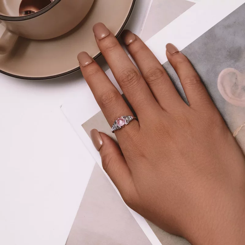 (imagen para) Anillo estilo Pandora con mariposa - BSR478 - Ver 4