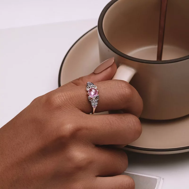(imagen para) Anillo estilo Pandora con mariposa - BSR478 - Ver 5