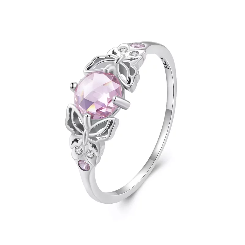 (imagen para) Anillo estilo Pandora con mariposa - BSR478