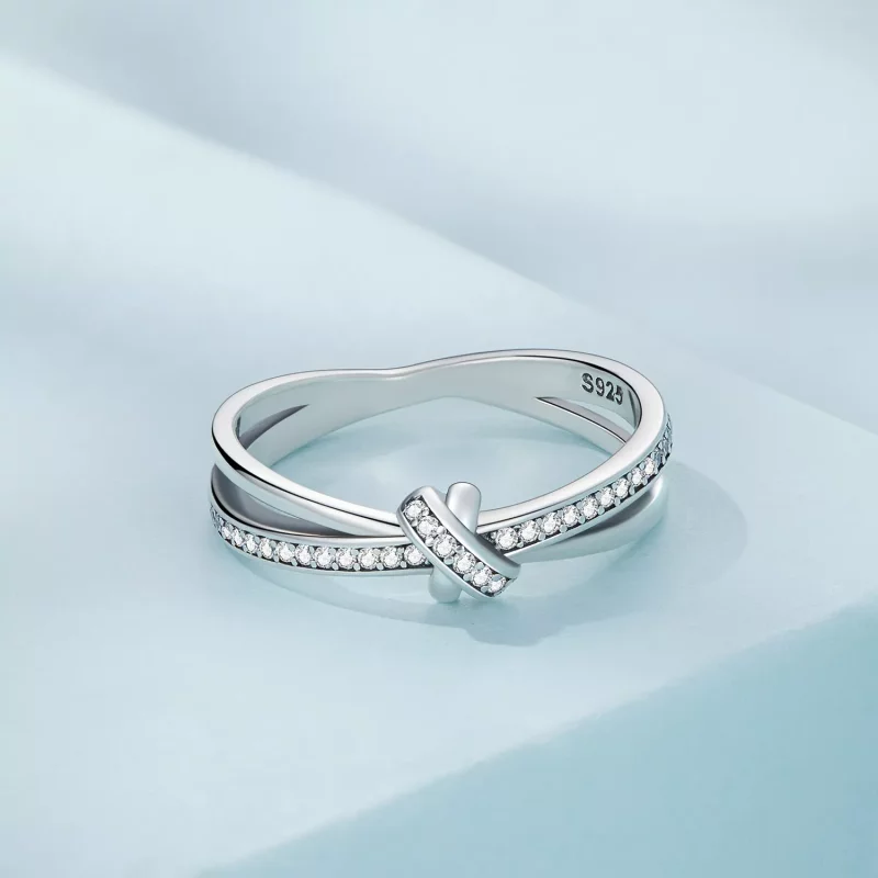 (imagen para) Anillo estilo Pandora con nudo - SCR896 - Ver 3