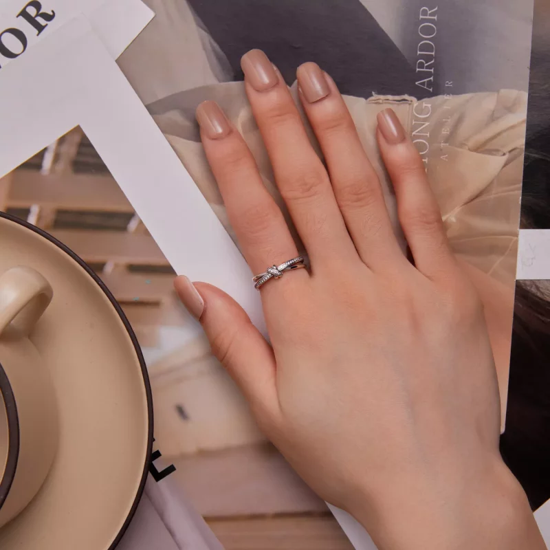 (imagen para) Anillo estilo Pandora con nudo - SCR896 - Ver 5
