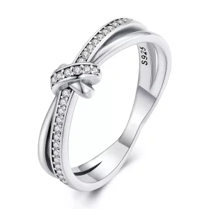 (imagen para) Anillo estilo Pandora con nudo - SCR896