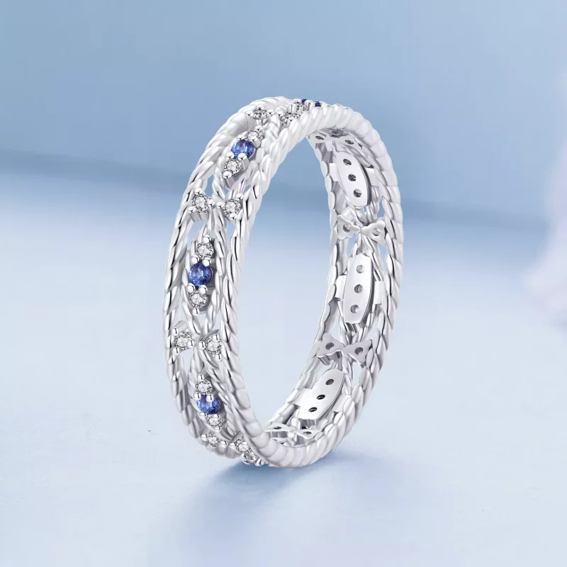 (imagen para) Anillo Estilo Pandora con Ojo del Diablo - BSR456 - Ver 2