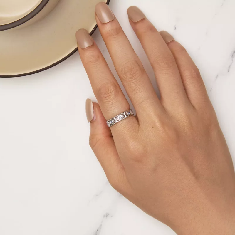 (imagen para) Anillo Estilo Pandora con Ojo del Diablo - BSR456 - Ver 5