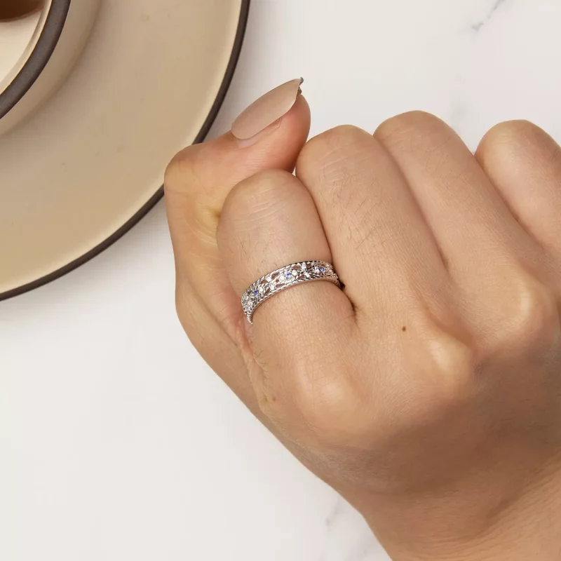 (imagen para) Anillo Estilo Pandora con Ojo del Diablo - BSR456 - Ver 6
