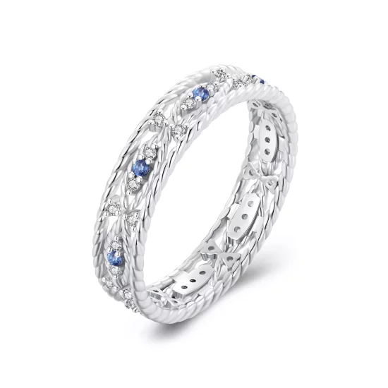 (imagen para) Anillo Estilo Pandora con Ojo del Diablo - BSR456