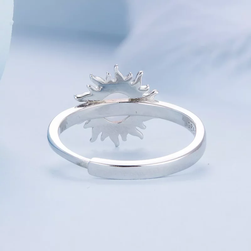 (imagen para) Anillo estilo Pandora con opalos en forma de sol - BSR398 - Ver 4