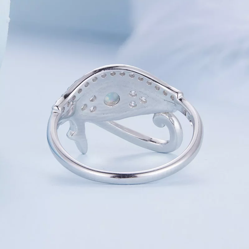 (imagen para) Anillo estilo Pandora con zirconia Ojo de Horus - BSR403 - Ver 4