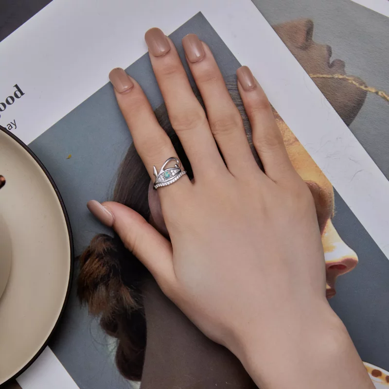 (imagen para) Anillo estilo Pandora con zirconia Ojo de Horus - BSR403 - Ver 5