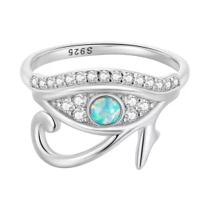 (imagen para) Anillo estilo Pandora con zirconia Ojo de Horus - BSR403