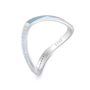(imagen para) Anillo estilo Pandora de hueso de deseo azul - SCR945-LB