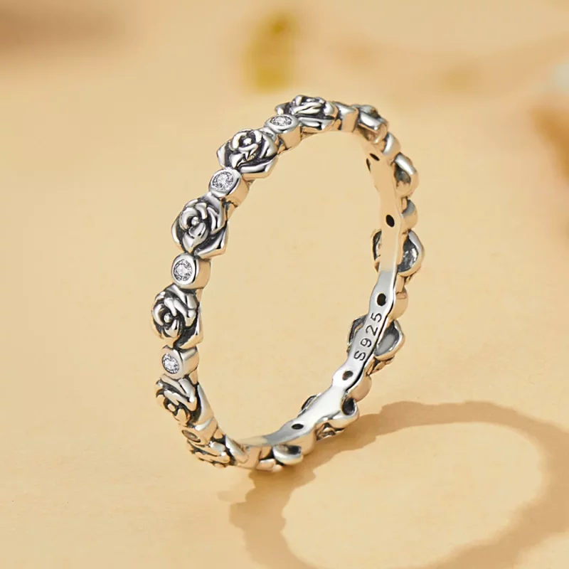(imagen para) Anillo estilo Pandora en rosa - SCR960 - Ver 2