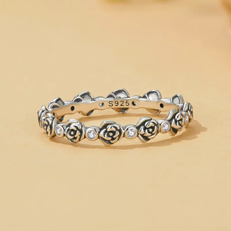 (imagen para) Anillo estilo Pandora en rosa - SCR960 - Ver 3