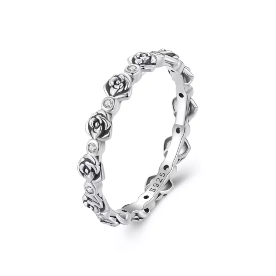 (imagen para) Anillo estilo Pandora en rosa - SCR960