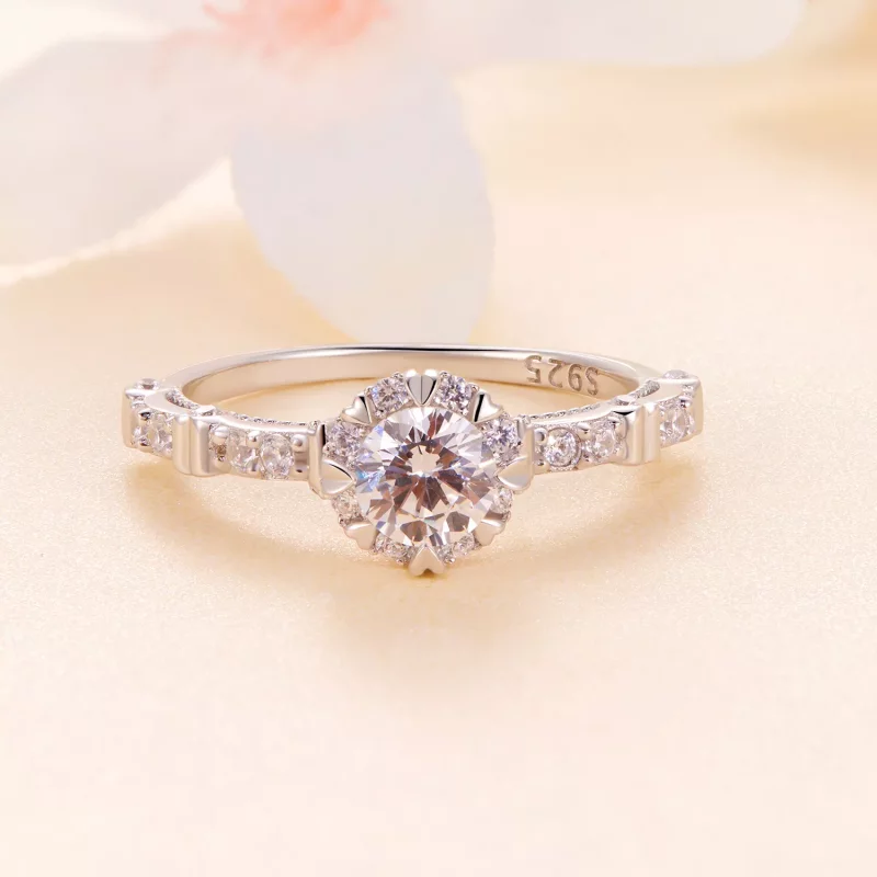 (imagen para) Anillo exquisito estilo Pandora con Moissanita - MSR023 - Ver 3