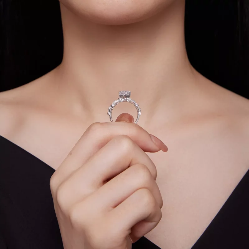 (imagen para) Anillo exquisito estilo Pandora con Moissanita - MSR023 - Ver 6