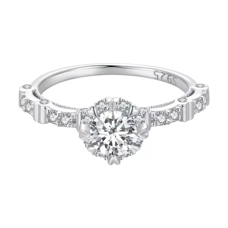 (imagen para) Anillo exquisito estilo Pandora con Moissanita - MSR023 - Ver 9