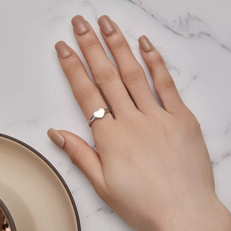 (imagen para) Anillo reflectante en forma de corazón estilo Pandora - BSR434 - Ver 5