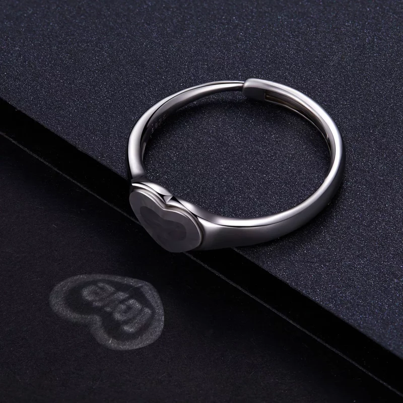 (imagen para) Anillo reflectante en forma de corazón estilo Pandora - BSR434 - Ver 7