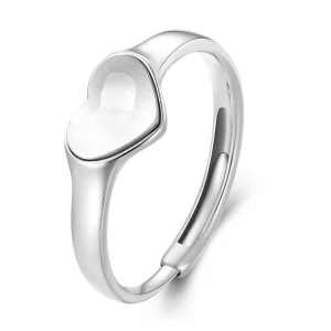 Anillo reflectante en forma de corazón estilo Pandora - BSR434 (imagen para) Anillo reflectante en forma de corazón estilo Pandora - BSR434