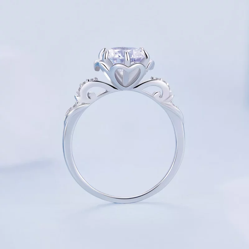 (imagen para) Anillo romántico estilo Pandora con rosa - BSR387 - Ver 3