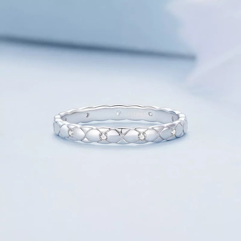 (imagen para) Anillo simple de estilo Pandora - BSR425 - Ver 3