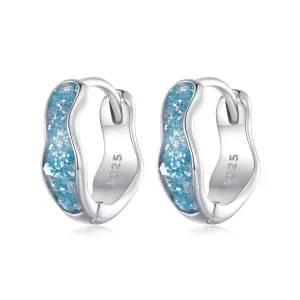 Aretes de argolla deslumbrantes estilo Pandora - SCE1614 (imagen para) Aretes de argolla deslumbrantes estilo Pandora - SCE1614
