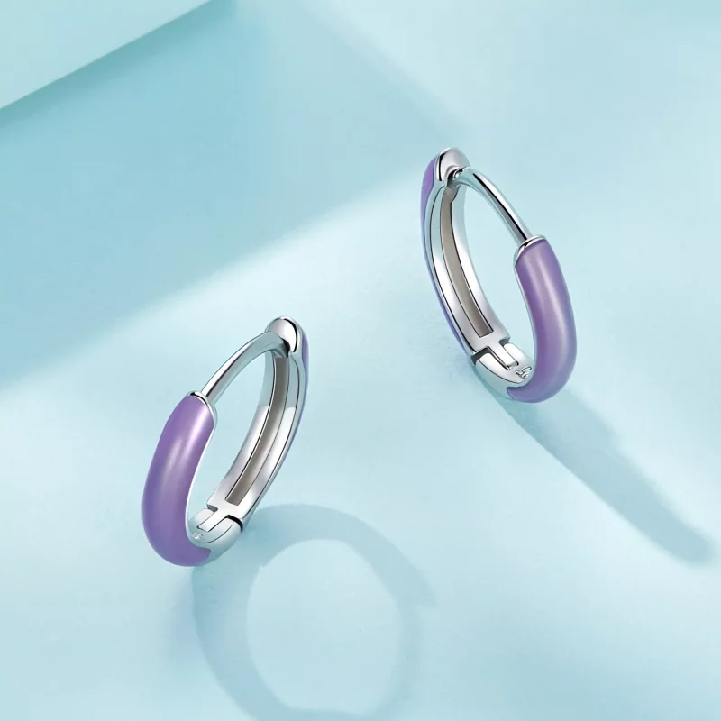 (imagen para) Aretes de Aro Luminosos al Estilo Pandora - SCE1644 - Ver 3