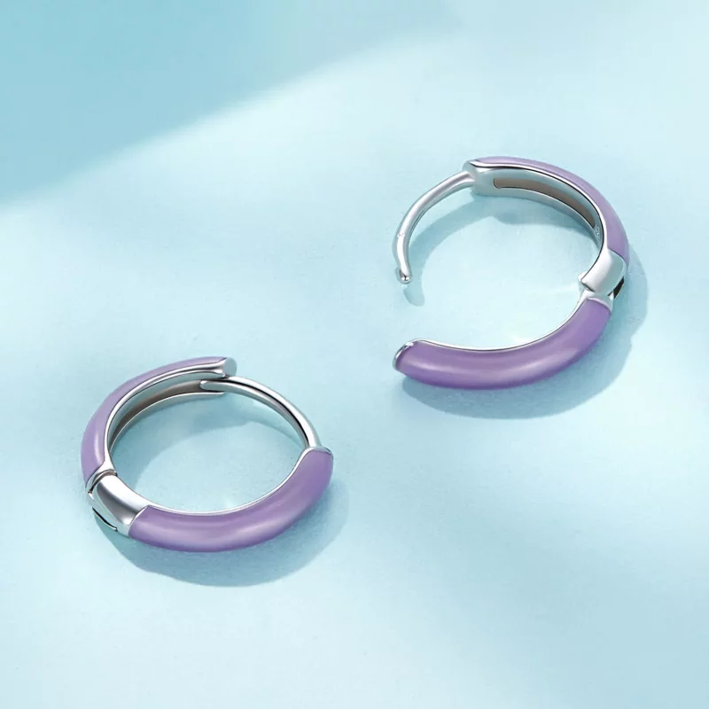 (imagen para) Aretes de Aro Luminosos al Estilo Pandora - SCE1644 - Ver 4