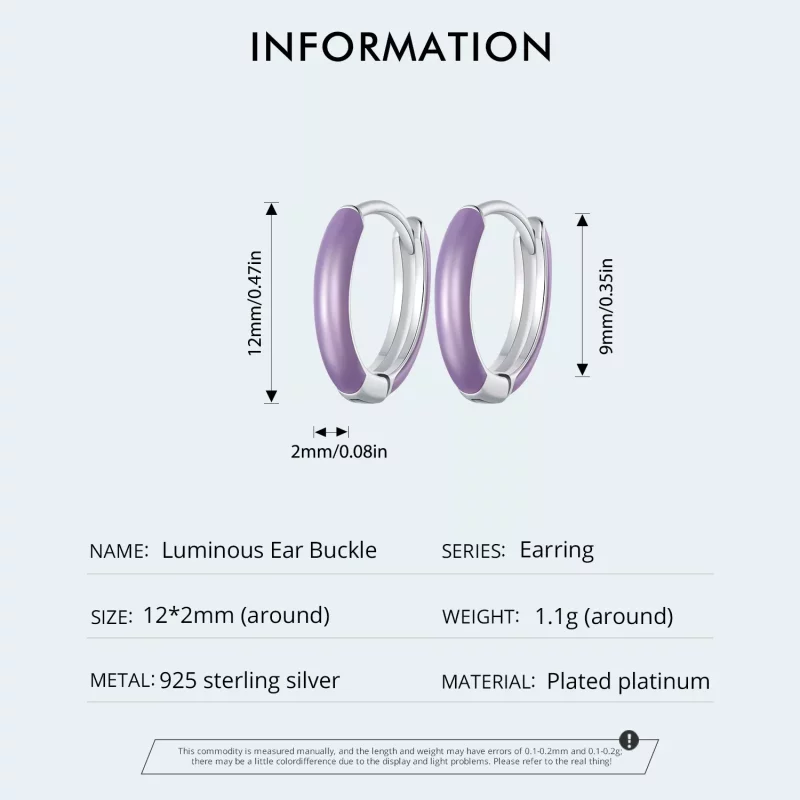 (imagen para) Aretes de Aro Luminosos al Estilo Pandora - SCE1644 - Ver 5