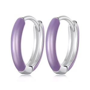 Aretes de Aro Luminosos al Estilo Pandora - SCE1644 (imagen para) Aretes de Aro Luminosos al Estilo Pandora - SCE1644