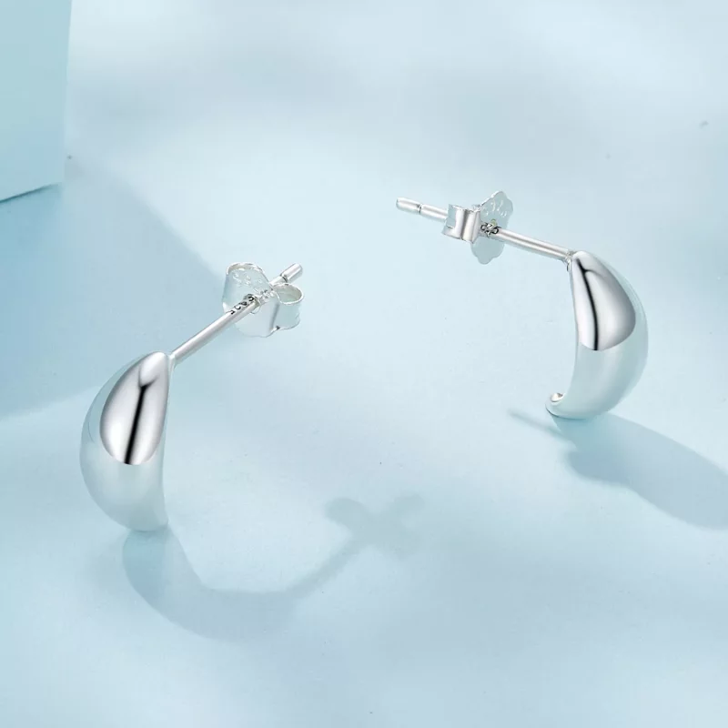 (imagen para) Aretes de Estilo Pandora con Forma de Luna - SCE1632 - Ver 3