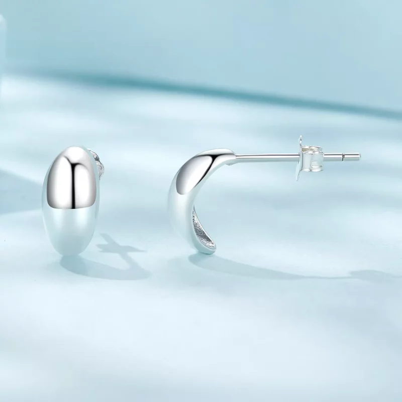 (imagen para) Aretes de Estilo Pandora con Forma de Luna - SCE1632 - Ver 4