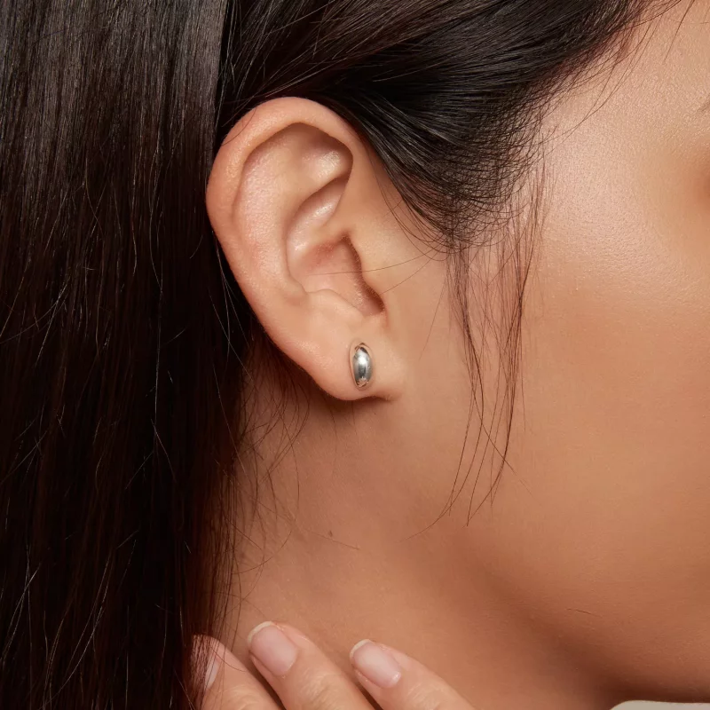 (imagen para) Aretes de Estilo Pandora con Forma de Luna - SCE1632 - Ver 6