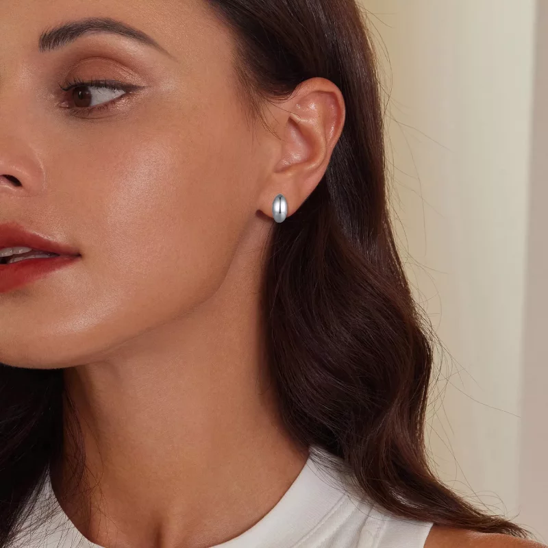 (imagen para) Aretes de Estilo Pandora con Forma de Luna - SCE1632 - Ver 8