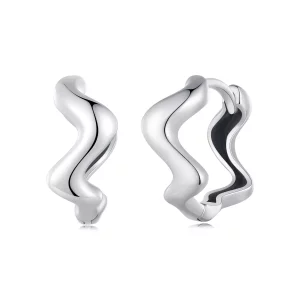 (imagen para) Aretes de estilo Pandora con forma de ola - SCE1624