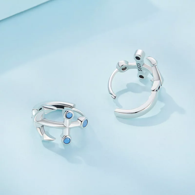 (imagen para) Aretes estilo Pandora con ancla - SCE1619 - Ver 3