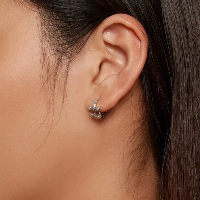 (imagen para) Aretes estilo Pandora con ancla - SCE1619 - Ver 5