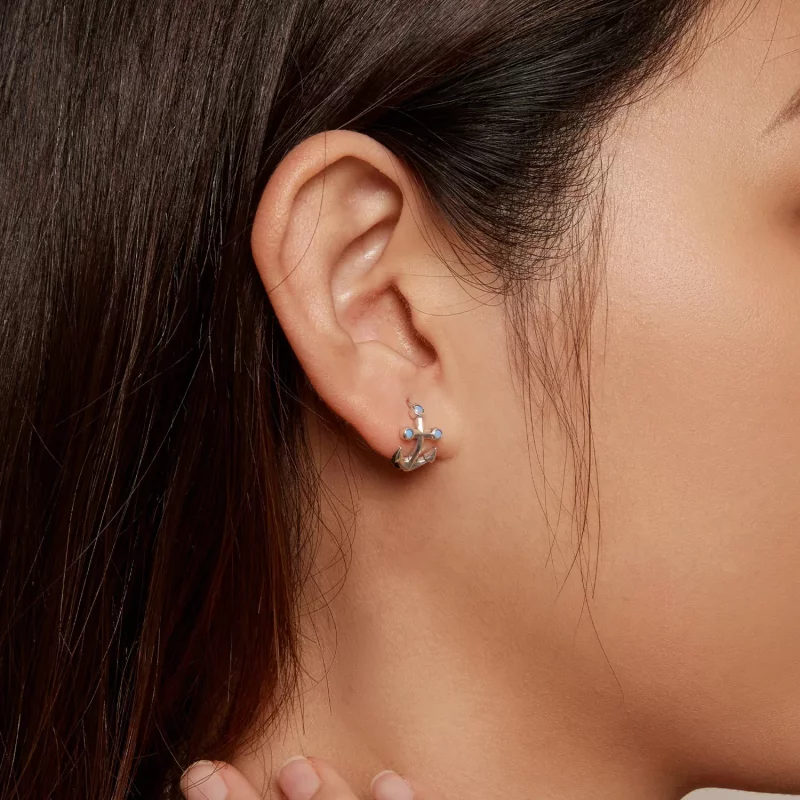 (imagen para) Aretes estilo Pandora con ancla - SCE1619 - Ver 7