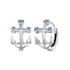 (imagen para) Aretes estilo Pandora con ancla - SCE1619