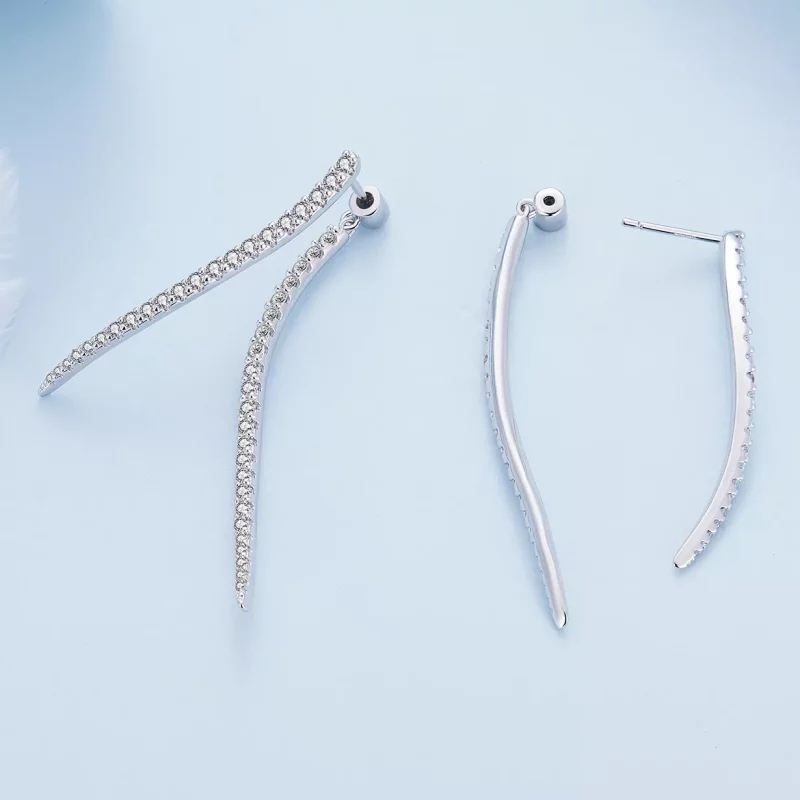 (imagen para) Aretes largos con borla inteligente estilo Pandora - YIE227 - Ver 4