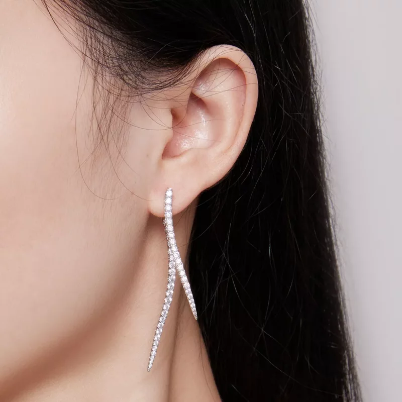(imagen para) Aretes largos con borla inteligente estilo Pandora - YIE227 - Ver 5