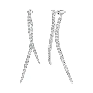 (imagen para) Aretes largos con borla inteligente estilo Pandora - YIE227