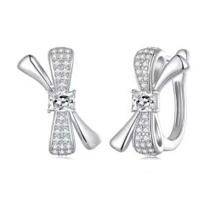 (imagen para) Aros de argolla con lazo de estilo Pandora - BSE810