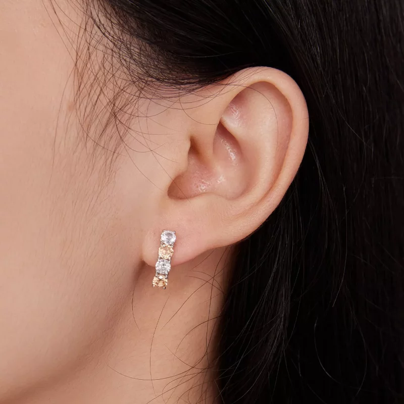 (imagen para) Aros de argolla estilo Pandora con forma de serpiente - BSE792 - Ver 8