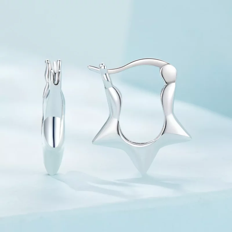 (imagen para) Aros de Estilo Pandora con Estrellas - SCE1615 - Ver 2