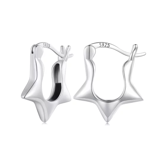 (imagen para) Aros de Estilo Pandora con Estrellas - SCE1615